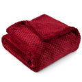 Reversible Sherpa Maroon Red Throw Blanket for Couch, Twin Bed, Soft Fleece Throws for Sofa Chair, Fuzzy Waffle Textured Blanket, Cozy ... - Lightweight Plush Warm Blanket for All Seasons - Default Title