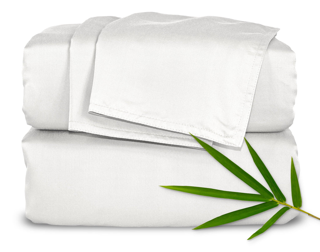 Breathable Luxury Sheets King Size Bed Sheet 4 Piece Set, Genuine 100% Organic Bamboo Viscose, Luxuriously Soft & Cooling, Double Stitc... - Cooling Hotel Quality Bedding Sheets and Pillowcases - Default Title
