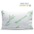 Fluffy Shredded Queen Size Bamboo Pillow, Memory Foam Bed Pillows with Washable Pillowcases, Queen - Hotel Quality Plush Sleeping Pillows - Default Title