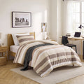 Heavyweight Warmth 2-Piece Comforter Sets, Reversible Striped Comforter Set for Dorm, Lightweight All Season Bedding Set with Pillow Sha... - Luxurious Quilted Duvet Cover Set - Default Title
