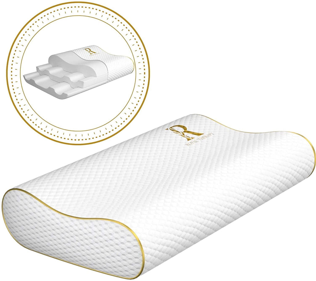 Fluffy Shredded Queen Memory Foam Pillow + Extra Pillowcase, Bed Pillow for Neck & Shoulders for Adult - Ergonomic Memory Foam Pillow for Neck Pain Support - Default Title