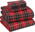 Ultra-Soft Flannel Sheets Queen Size - 100% Cotton Double Brushed Bed Sheets, Deep Pockets 16 Inches Queen Sheet Set, All Season... - Luxury Bed Sheet Set with Deep Pockets - Default Title