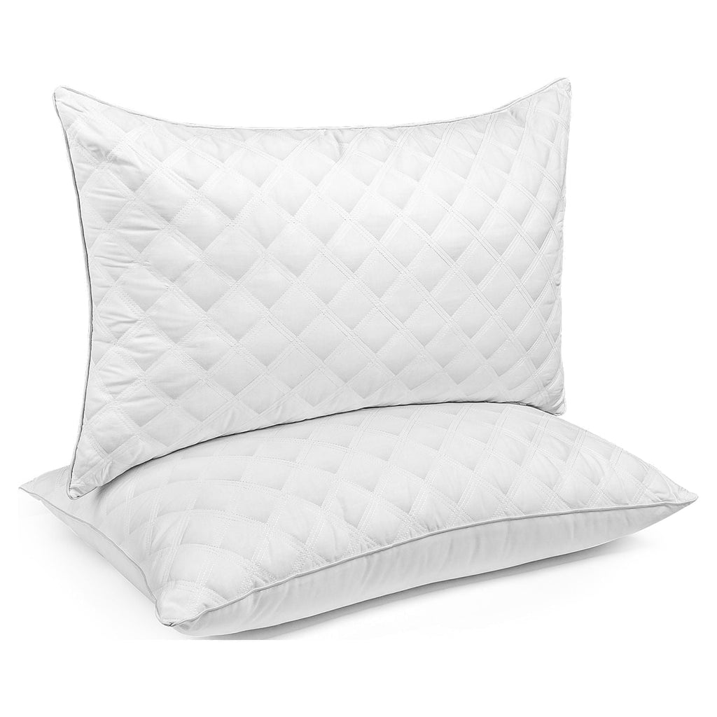 Ergonomic Memory Foam Bed Pillows Queen Size Set of 2 Pillows for Bed 2 Pack Cooling Hotel Collection Down Alternative Pillows 20 x 30 inches - Orthopedic Shredded Foam Bed Pillow Set - Default Title