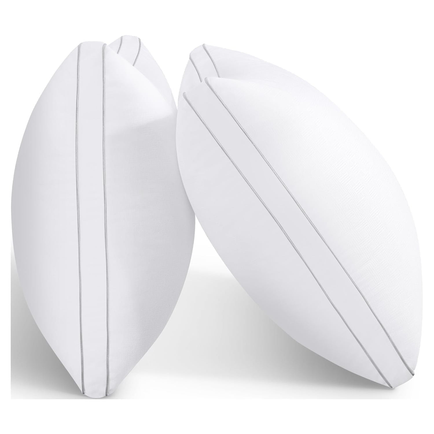 Decorative Plump Bed Pillows 2 Pack Down Alternative Pillows for Bed Queen Size Set of 2 Soft Hotel Collection Gusseted Cooling Pillow... - Ergonomic Memory Foam Pillow for Neck Pain Support - Default Title