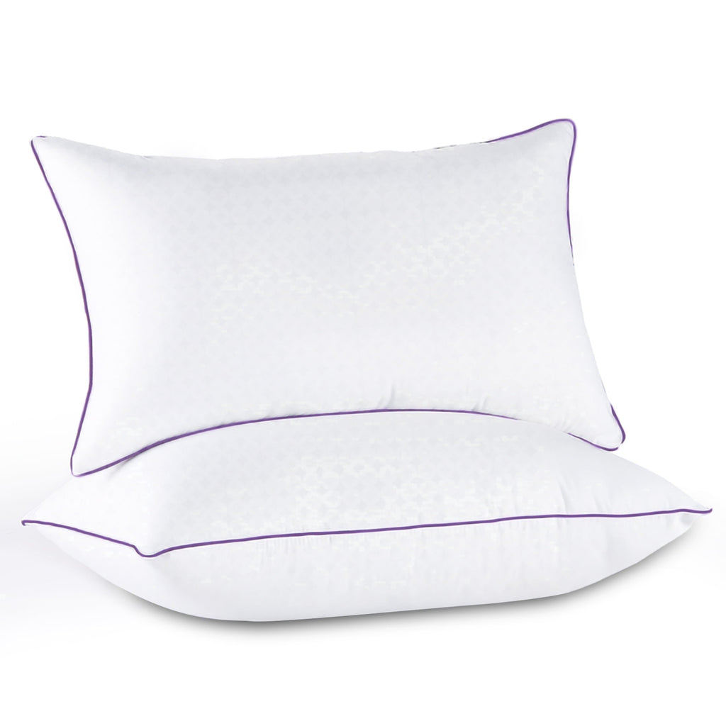 Decorative Plump Pillows Standard Size Set of 2, Hotel Down Alternative Sleeping Bed Pillows for Side Back Stomach Sleepers - Decorative Throw Pillow Cushion for Sofa & Bed - Default Title