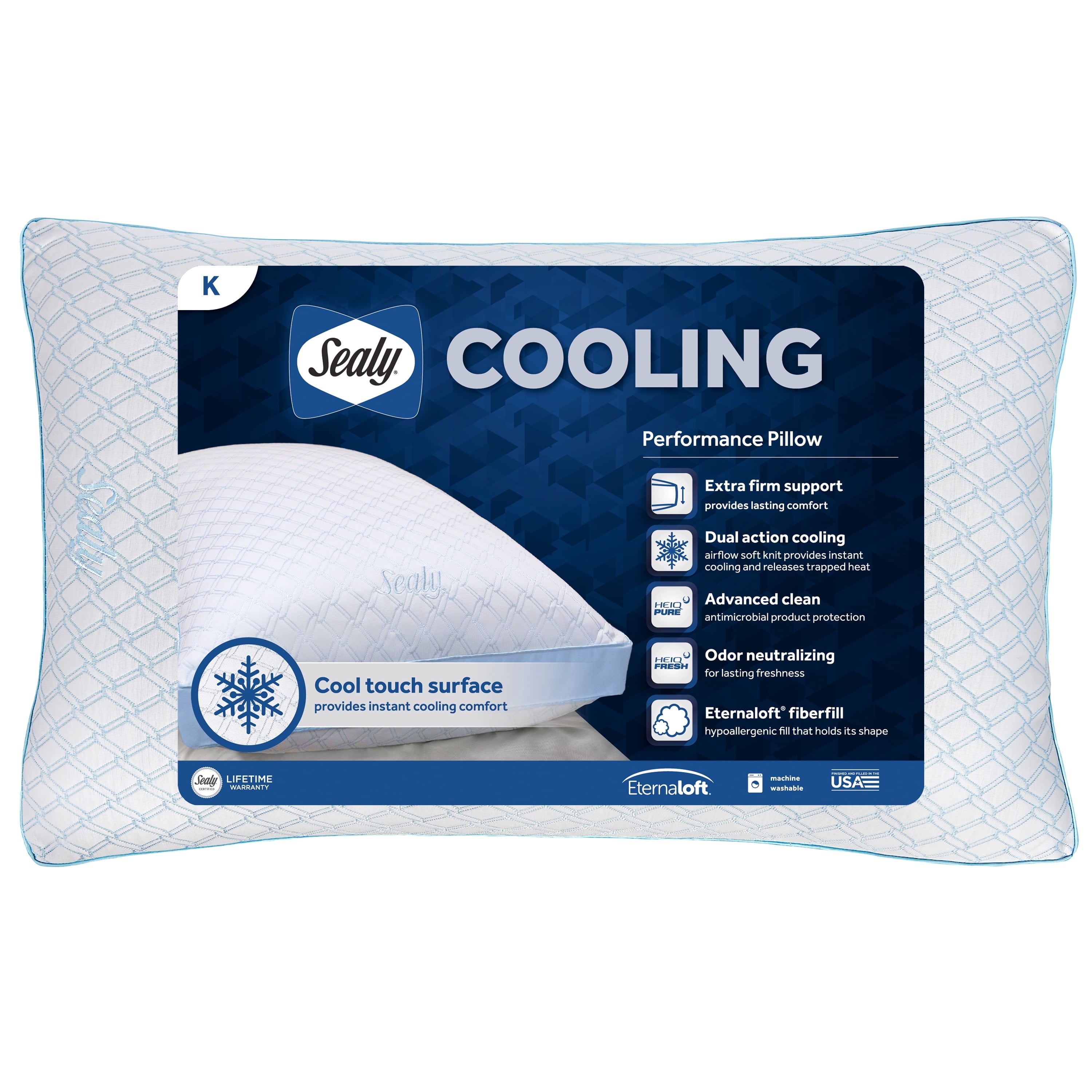Fluffy Shredded Cooling Performance Odor Neutralizing Extra Firm Support Machine Washable Pillow, King - Hotel Quality Plush Sleeping Pillows - Default Title