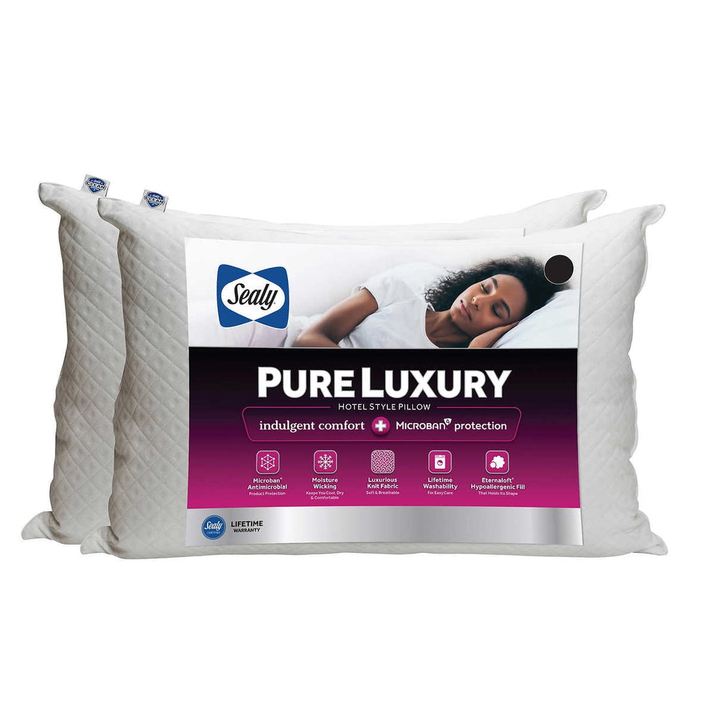 Hotel Collection Pure Luxury Queen Eternaloft Bed Pillows - Hypoallergenic, Machine Washable (2 Count) - Ergonomic Memory Foam Pillow for Neck Pain Support - Default Title