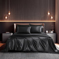 Premium Egyptian Cotton Set, Queen, Silky Bed s, 4 Pieces,Black - Premium Ultra-Soft Pillowcase Pair for Sleeping - Default Title