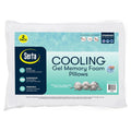 Decorative Plump Cooling Gel Memory Foam Bed Pillow, Set of 2 - Orthopedic Shredded Foam Bed Pillow Set - Default Title