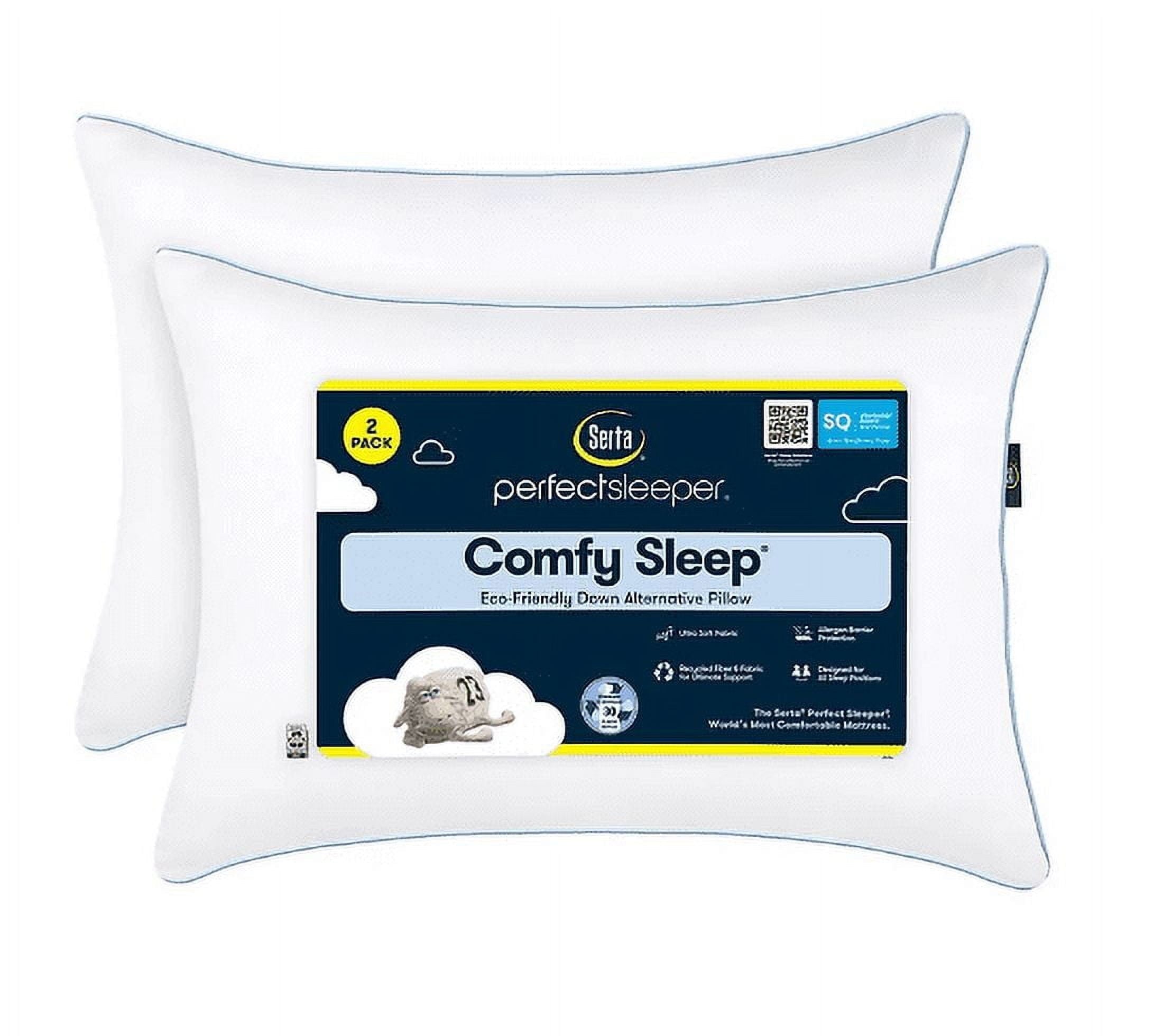 Ergonomic Memory Foam Queen Microfiber Polyester Bed Pillows Hypoallergenic (2 Count) - Hotel Quality Plush Sleeping Pillows - Default Title