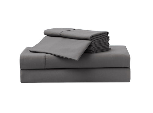 Breathable Luxury So Soft 3-Piece Dark Gray Sheet Set, Twin - Luxury Bed Sheet Set with Deep Pockets - Default Title