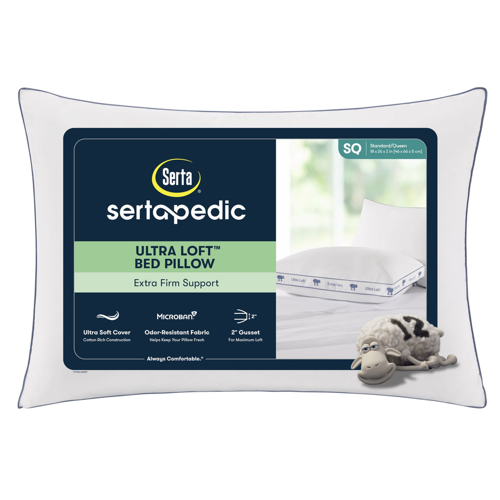 Hotel Collection Ultra Loft Standard/Queen Bed Pillow, Extra Firm Support - Orthopedic Shredded Foam Bed Pillow Set - Default Title