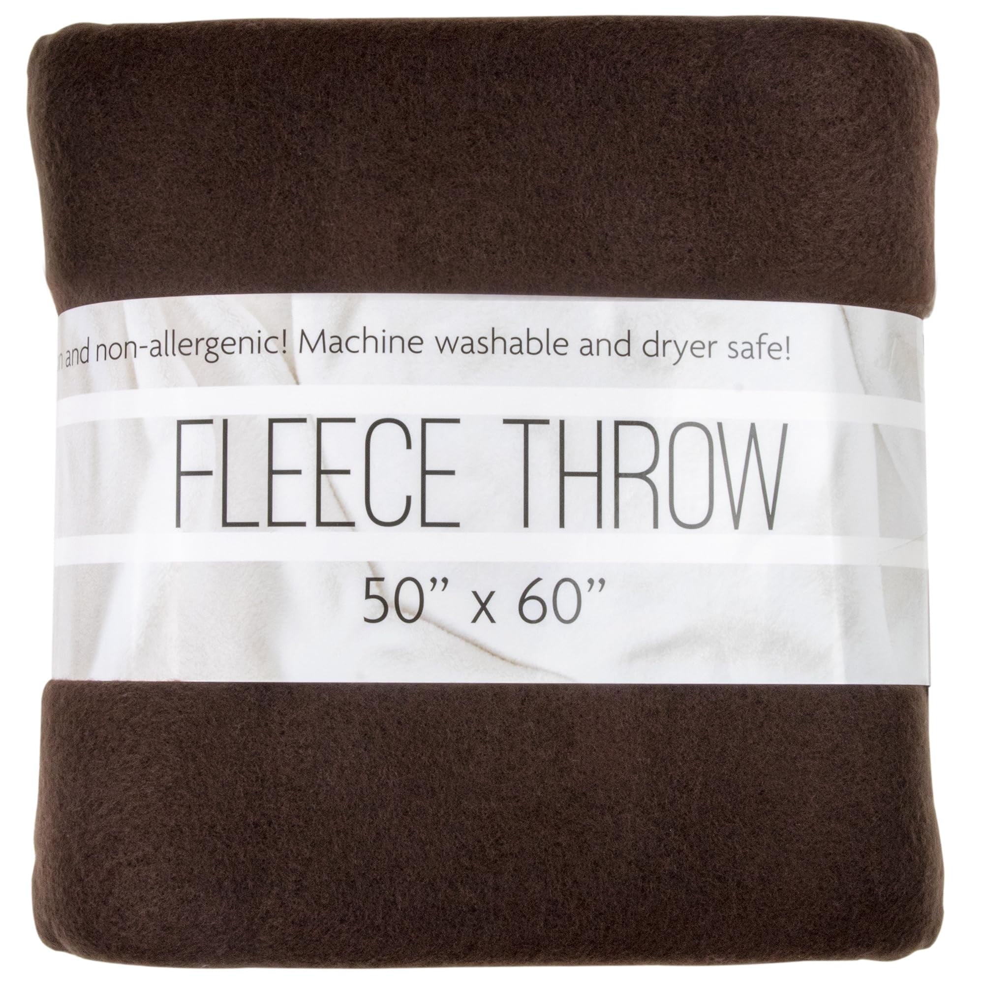 Decorative Knitted Single Solid Color Hypoallergenic 60”L x 50”W Fleece Throw Blanket for Fall, Winter, Spring, Summer, Men, Women, Chil... - Luxury Knitted Decorative Throw Blanket with Fringes - Default Title