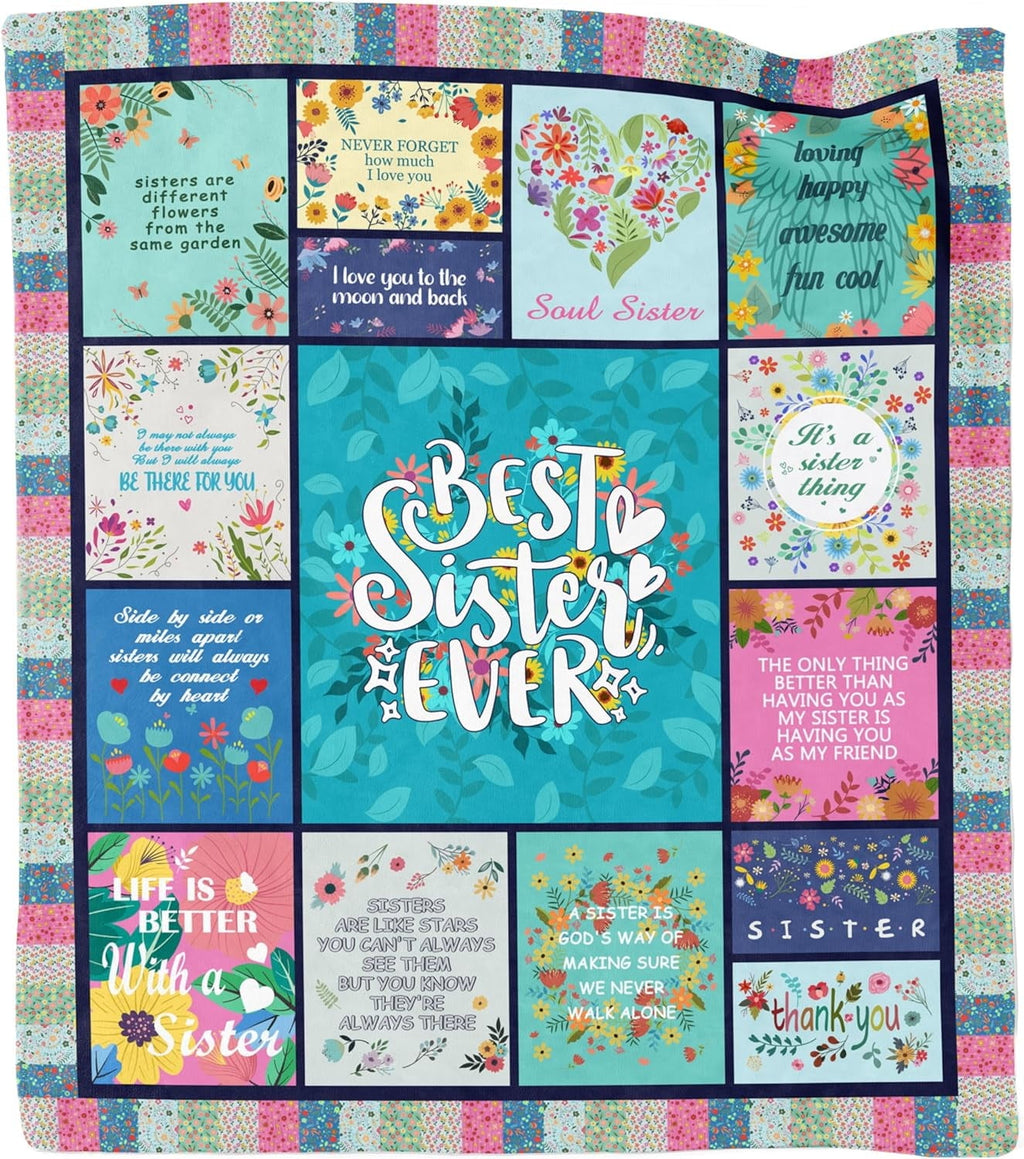 Lightweight Warm Sister Gifts Blanket for Birthday, Mother's Day, Christmas - Big Sister Gift Ideas - Cozy Fleece Throw Blanket for Couch & Bed - Default Title