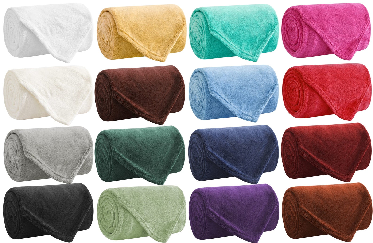 Lightweight Warm Soft Throw Blankets - Multipurpose - Throw, Twin, Full, Queen, King - 17 DIFFERENT Colors! - Lightweight Plush Warm Blanket for All Seasons - Default Title