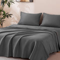 Breathable Luxury Sheet Set Twin Size Gray, 3 Pieces 140 GSM Brushed Elastic Fitted Soft & Cozy Bed Sheets Set with Deep Pocket - Cooling Hotel Quality Bedding Sheets and Pillowcases - Default Title