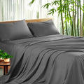 Ultra-Soft Luxury Bamboo Bed Sheet Set - Deep Pockets - 4 Piece, Queen, Dark Gray - Luxury Bed Sheet Set with Deep Pockets - Default Title