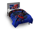 All-Season Spiderman Techno City Kids 2 Piece Blue Reversible Comforter and Pillowcase Set, Twin/Full - All-Season Down Alternative Comforter Insert - Default Title