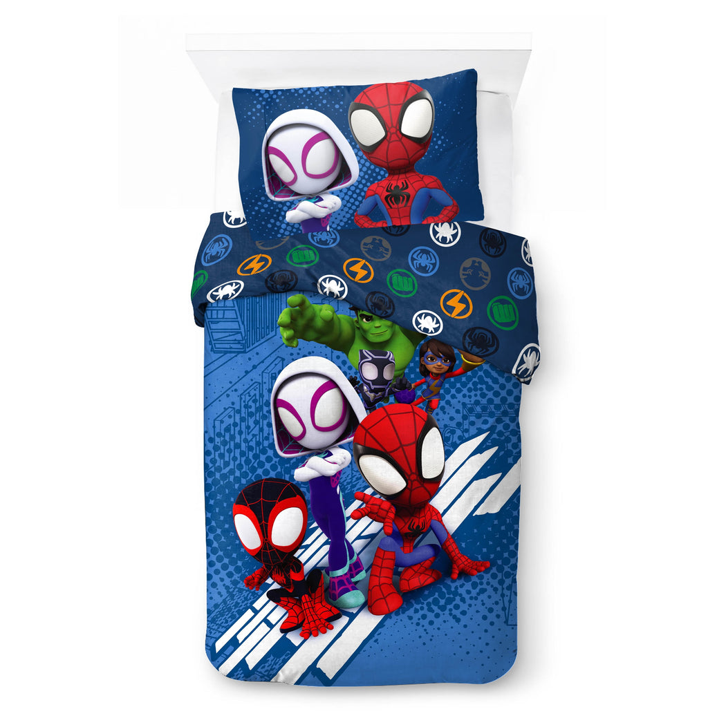 Heavyweight Warmth Spidey Amazing Friends Kids 2-Piece Twin/Full Reversible Comforter Set, Microfiber, Red - Hypoallergenic Ultra-Fluffy Quilt for Winter - Default Title