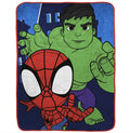 Cozy Fleece Spidey & His Amazing Friends Kids Throw, 46 x 60, Microfiber, Blue, Marvel - Lightweight Plush Warm Blanket for All Seasons - Default Title