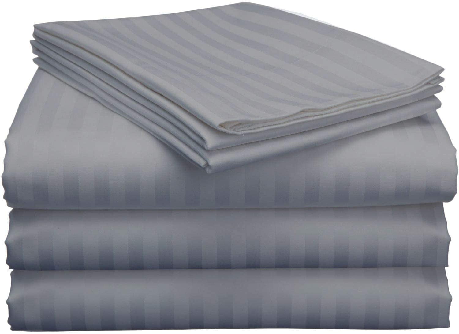 Cooling Sateen Split King Bed Sheet Set 5Pcs Adjustable Bed Sheets - 18" Deep Pocket of Fitted Sheet 800 Thread Count 100% Pure Egyp... - Breathable Egyptian Cotton Flat & Fitted Sheets - Default Title