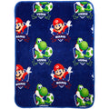 Reversible Sherpa Galaxy Movie Kids Blue Print Fleece Throw Blanket, 46 x 60 - Cozy Fleece Throw Blanket for Couch & Bed - Default Title