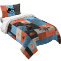 Heavyweight Warmth Kids 2 Piece Blue Orange Reversible Dinosaur Comforter and Pillowcase set, Twin/full - Hypoallergenic Ultra-Fluffy Quilt for Winter - Default Title