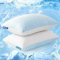 Fluffy Shredded 2 Pack Cooling Pillow for Sleeping, Memory Foam Pillows Cool Bed Pillows Hotel Reversible Pillow with Washable Remova... - Ergonomic Memory Foam Pillow for Neck Pain Support - Default Title