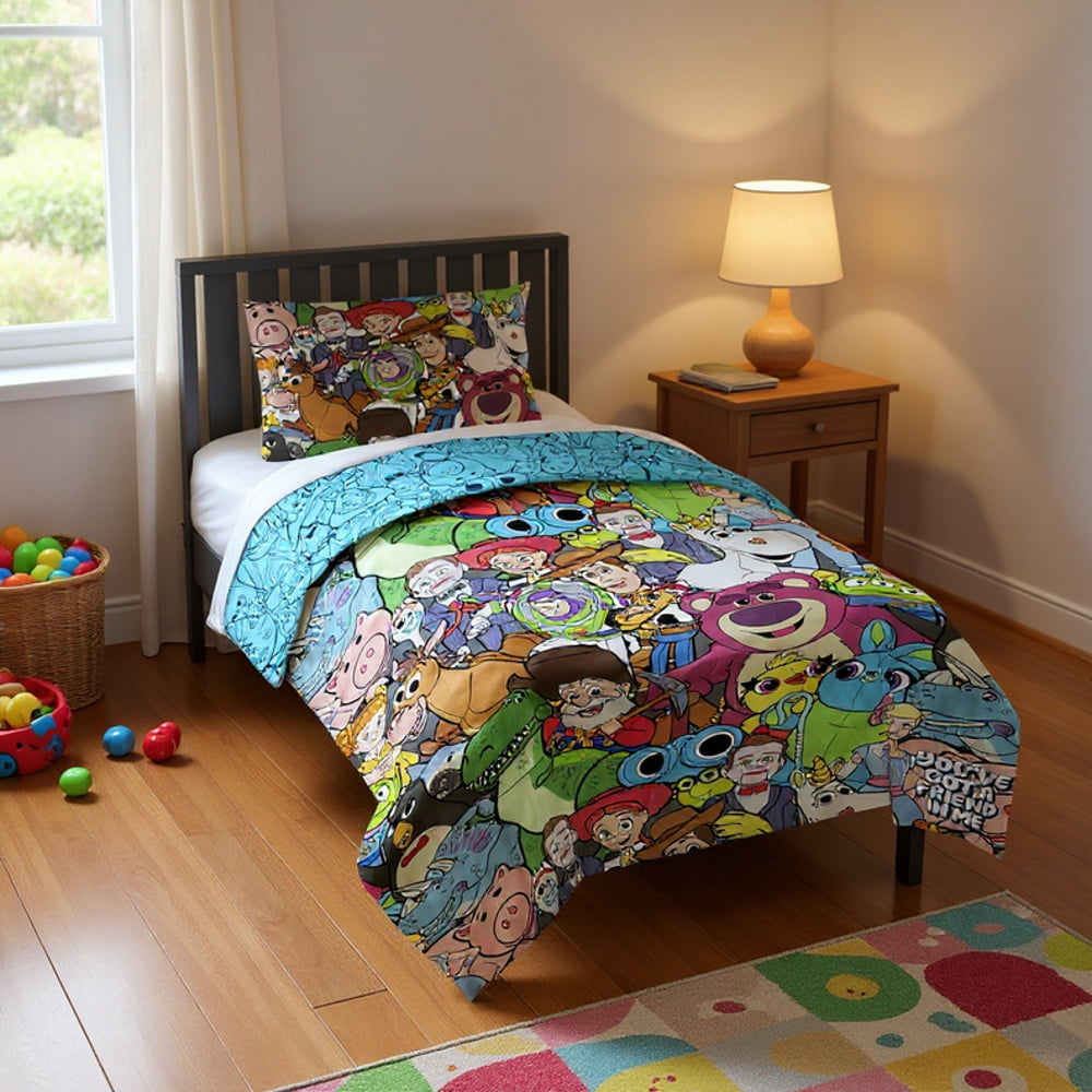 Heavyweight Warmth You've Got a Friend Reversible Comforter and Pillowcase Set, Twin/Full, Kids Bedding - Hypoallergenic Ultra-Fluffy Quilt for Winter - Default Title