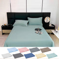 Breathable Luxury Under $5 Clearance! InsCrazy Bed Sheet, 100% Cotton Household Solid Color, Soft and breathable Bed Sheet Piece 66 x 96" - Luxury Bed Sheet Set with Deep Pockets - Default Title