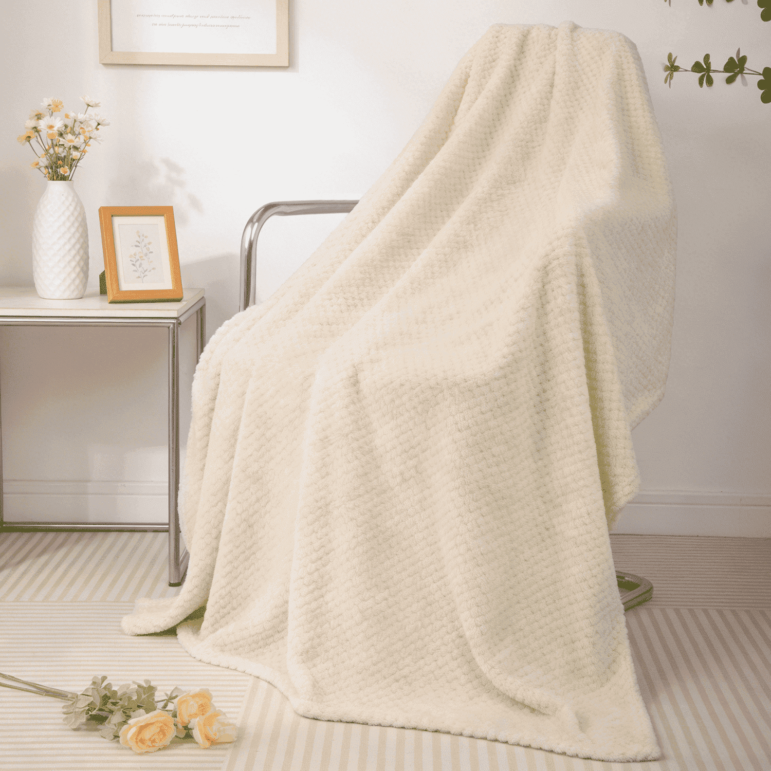 Cozy Fleece Ultra Soft Throw Blanket, Warm Cozy Blankets for Couch Bed Chair, Breathable and Lightweight Blankets for All Seasons... - Cozy Fleece Throw Blanket for Couch & Bed - Default Title