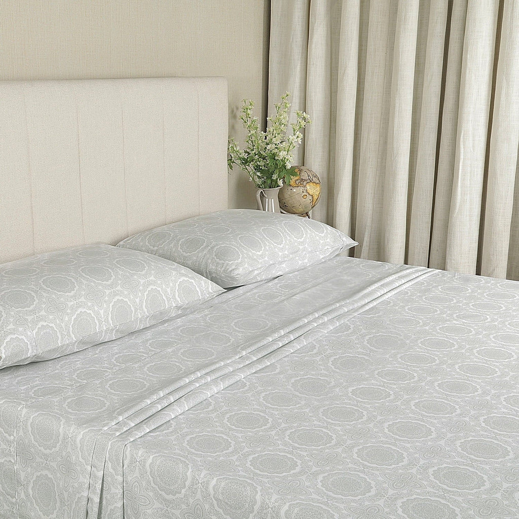 Wrinkle-Resistant 100% Cotton Queen Sheets Set, 4 Piece Bed Sheets Set with HeiQ Fresh, Percale Weave, Hotel Luxury, Ultra Soft Sheets ... - Premium Ultra-Soft Pillowcase Pair for Sleeping - Default Title