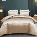 Luxurious Quilted 3-Piece Reversible Silky Soft King Size Comforter Bedding Set, Luxurious Satin Comforters with 2 Satin Pillowcases, L... - Cloud-Like Soft Lightweight Bed Comforter - Default Title