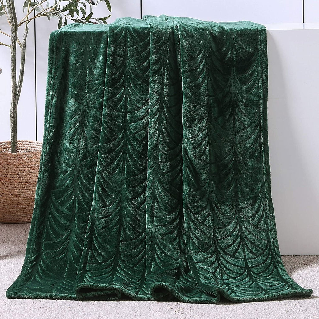 Decorative Knitted Fleece Throw Blanket for Couch, Soft Fluffy Sofa Bed Blanket with Vintage Pattern for All Season, Warm and Lightweigh... - Luxury Knitted Decorative Throw Blanket with Fringes - Default Title