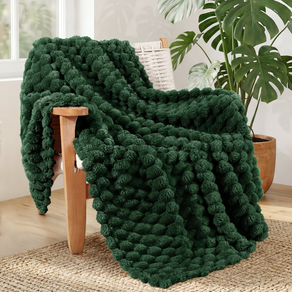 Reversible Sherpa 50"x60" Throw Blanket for Couch with Expanded 3D-Jacquard Pattern, Fuzzy Soft Cozy Exquisite Blankets or All Season, ... - Super Soft Reversible Sherpa Flannel Blanket - Default Title