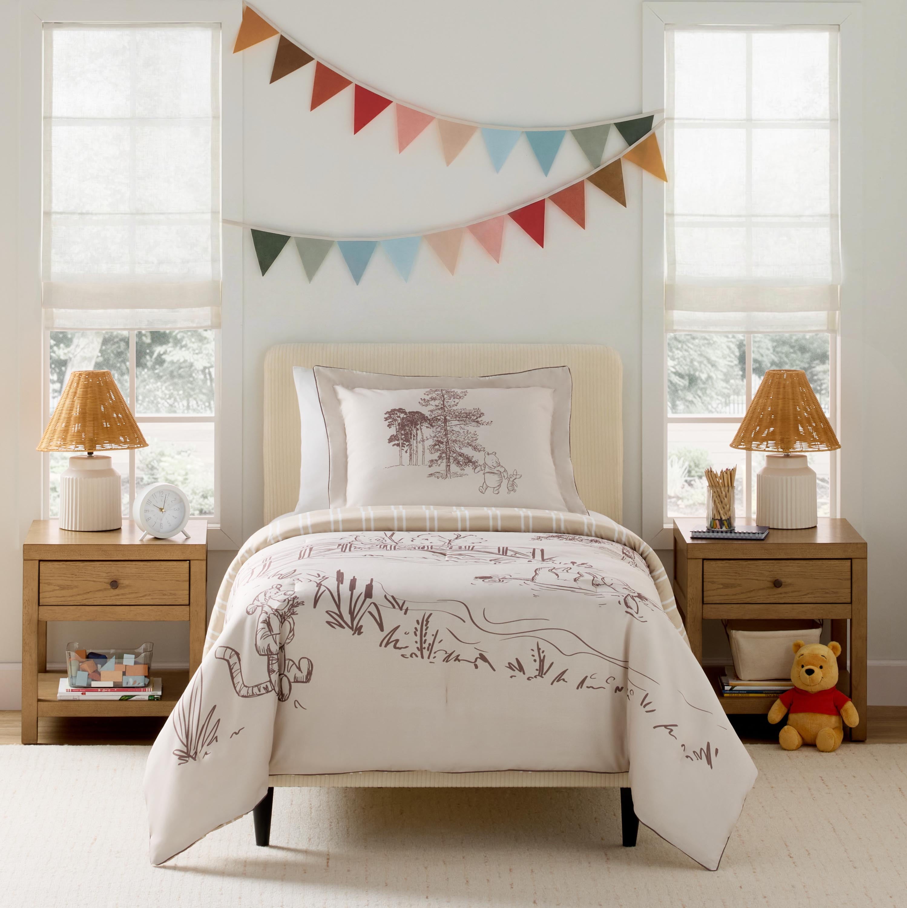 Fluffy Down Alternative Kids 2 Piece Khaki Comforter and Sham Bedding Set, Twin/Full - Cloud-Like Soft Lightweight Bed Comforter - Default Title