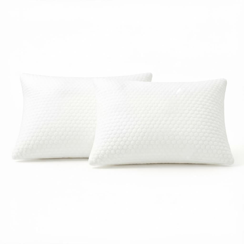 Fluffy Shredded Queen Size Latex Pillow (2 Pack) Shredded Natural Latex Cooling Bed Pillows for Side & Back Sleepers, Medium Firm Sup... - Orthopedic Shredded Foam Bed Pillow Set - Default Title