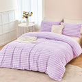 All-Season Fleece Twin Comforter Set, Light Purple Super Soft Furry Plush Bedding, Luxury Fluffy Fuzzy Heavy Bed Set for Winter ... - All-Season Down Alternative Comforter Insert - Default Title