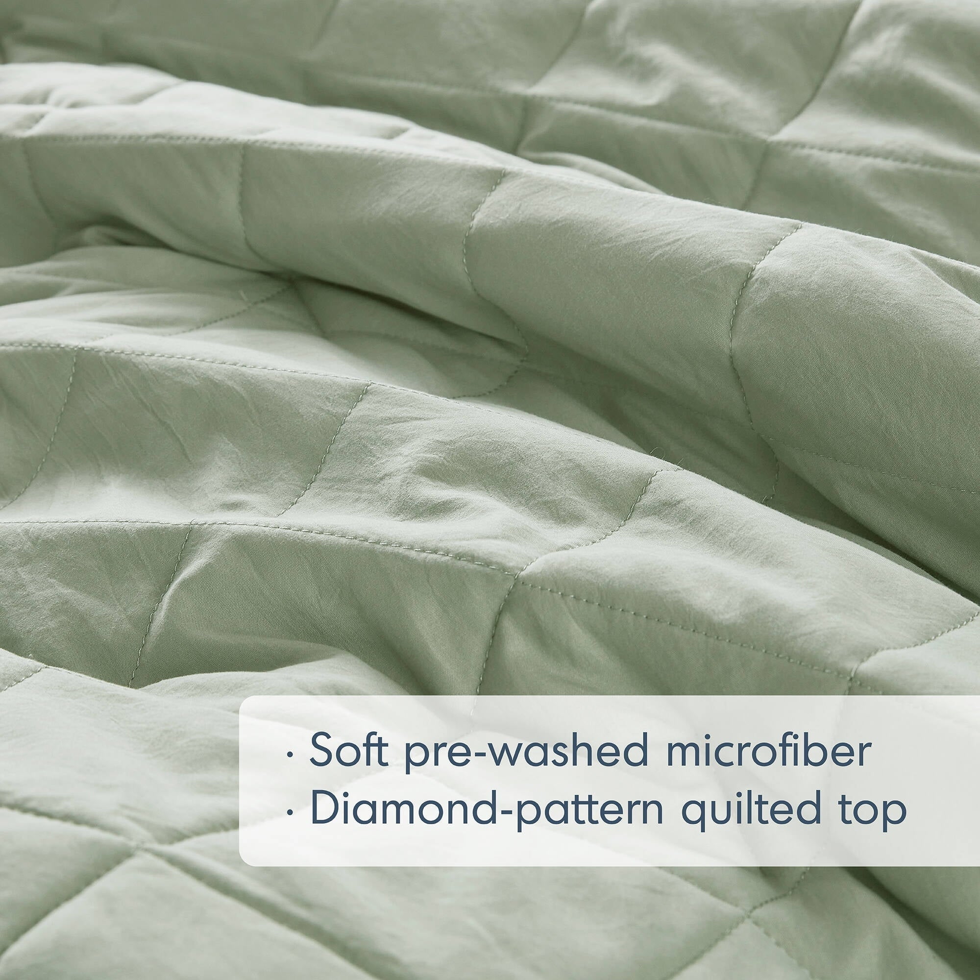 All-Season Full/Queen Comforter Set Sage, 3 Pieces Quilted Ruffle Comforters Full/Queen Size, Solid Bedding Comforters Sets, Gif... - Hypoallergenic Ultra-Fluffy Quilt for Winter Detail