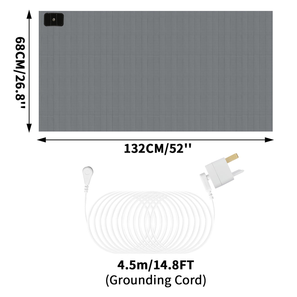 Ultra-Soft Grounding Sheets for All Mattress Sizes, Grounding Mat for Bed 10% Silver Fiber+90% Organic Cotton Grounding Sheets S... - Luxury Bed Sheet Set with Deep Pockets Detail