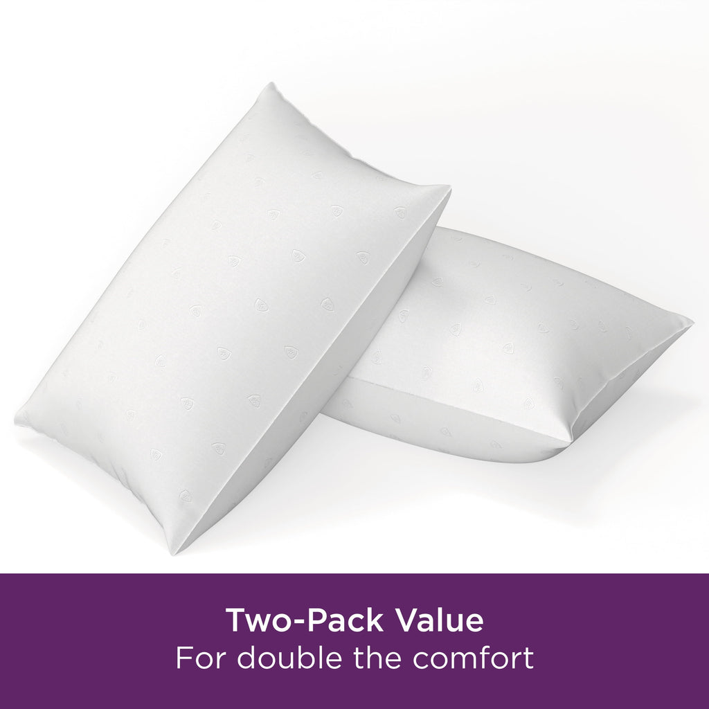 Ergonomic Memory Foam Bed Pillows, Standard/Queen (2 Count) - Decorative Throw Pillow Cushion for Sofa & Bed Detail