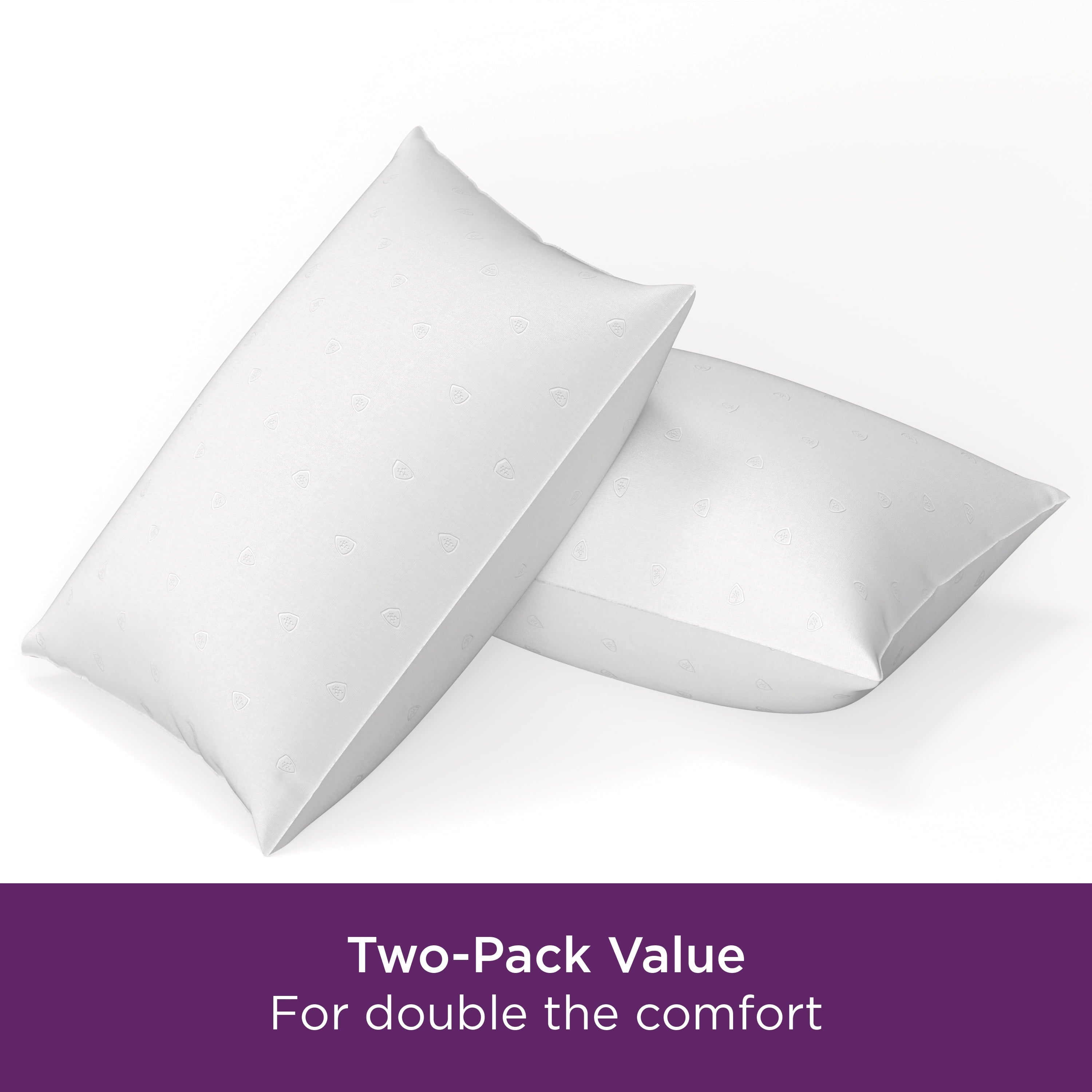 Ergonomic Memory Foam Bed Pillows, Standard/Queen (2 Count) - Decorative Throw Pillow Cushion for Sofa & Bed Detail