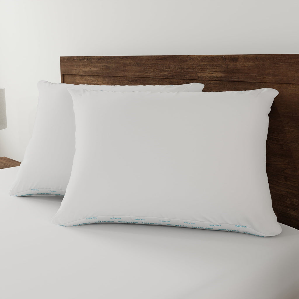Hotel Collection Back & Side Sleeper Bed Pillow, King - Extra Firm Support (4 Pack) - Hotel Quality Plush Sleeping Pillows Detail