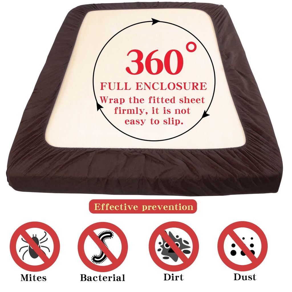 Premium Egyptian Cotton Premium 1800 Series Microfiber Queen Fitted Sheet with Deep Pocket, Ultra Soft and Breathable Fitted Bed Sheet, 60x80... - Luxury Bed Sheet Set with Deep Pockets Detail