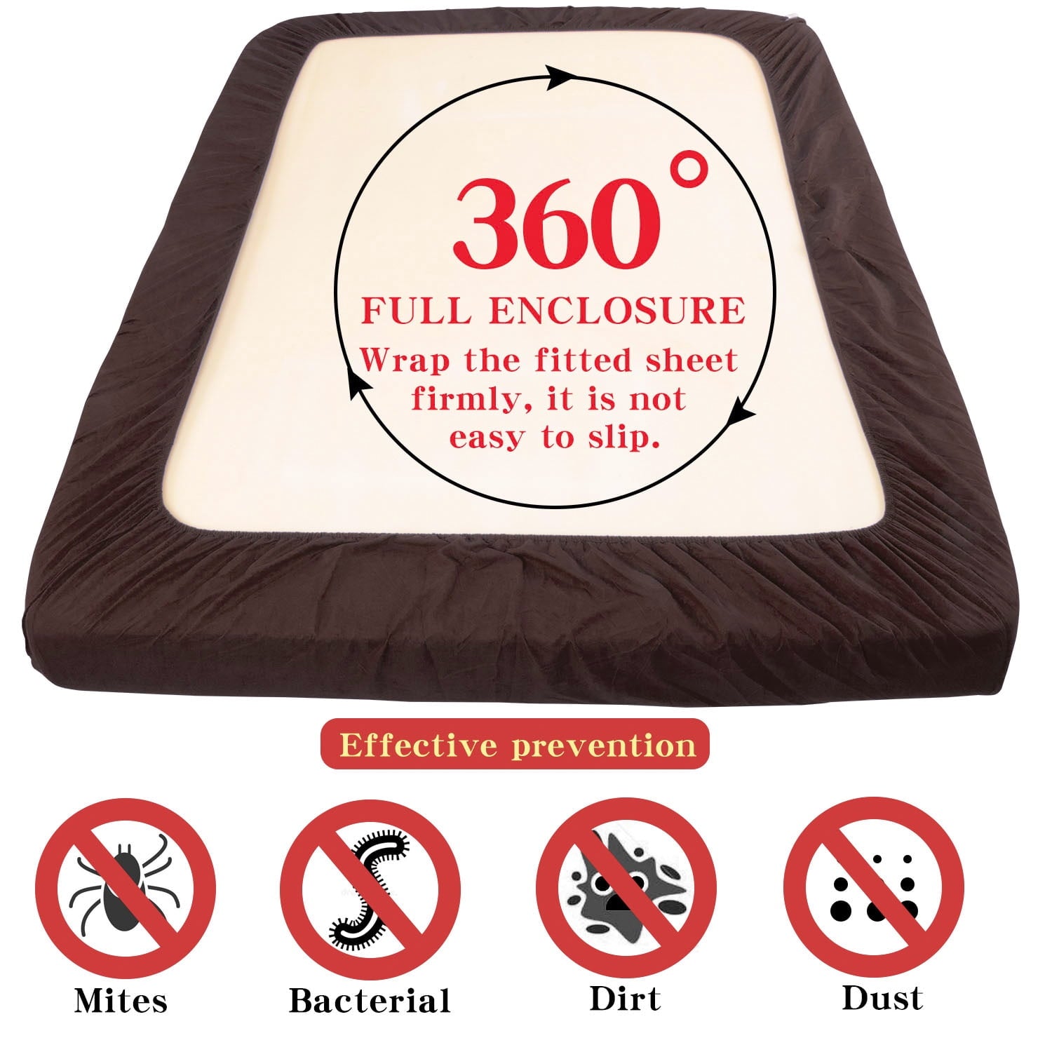 Premium Egyptian Cotton Premium 1800 Series Microfiber Queen Fitted Sheet with Deep Pocket, Ultra Soft and Breathable Fitted Bed Sheet, 60x80... - Luxury Bed Sheet Set with Deep Pockets Detail