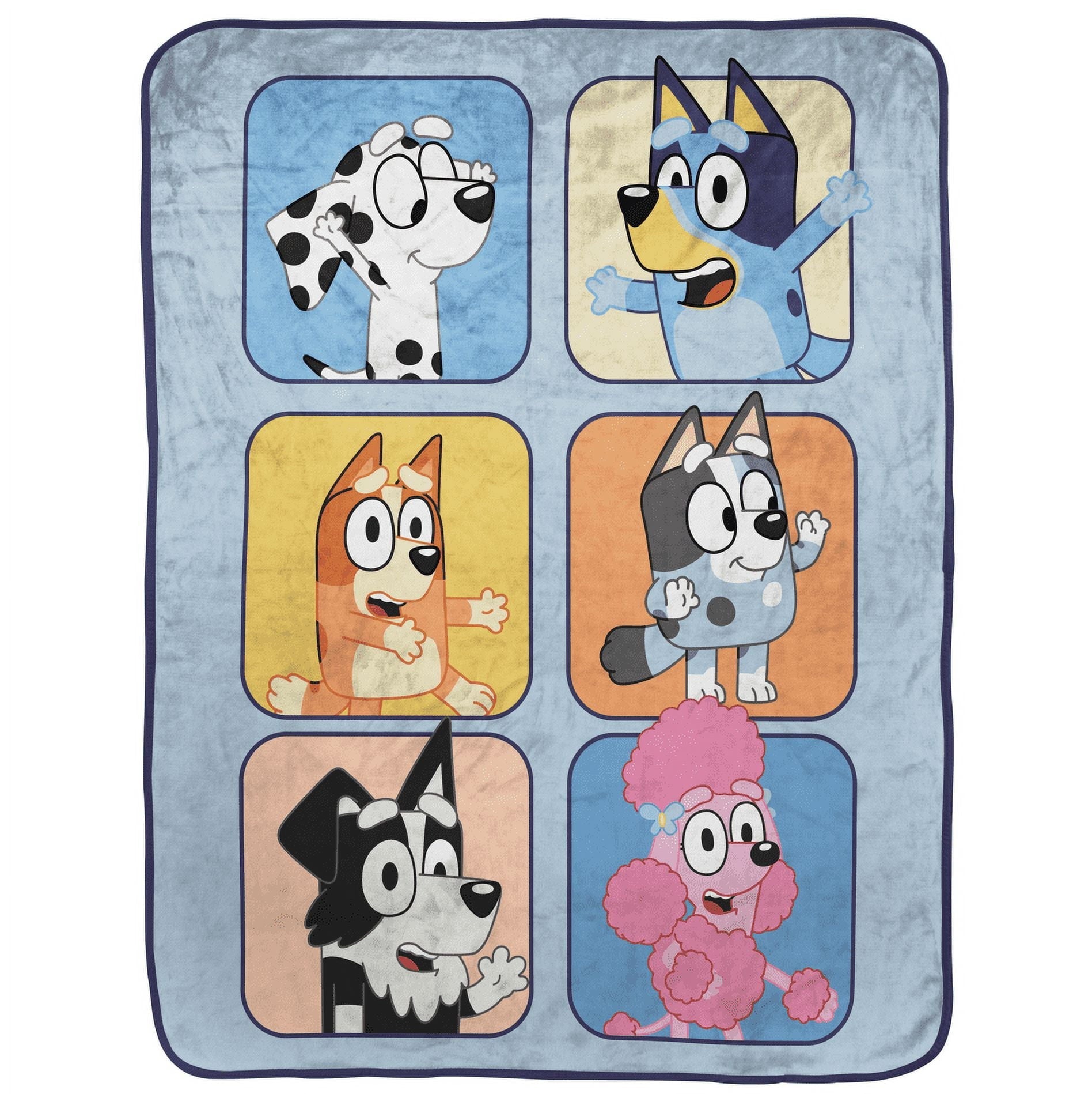 Decorative Knitted BBC & Friends 40x50 Throw Blanket - Super Soft Reversible Sherpa Flannel Blanket Detail
