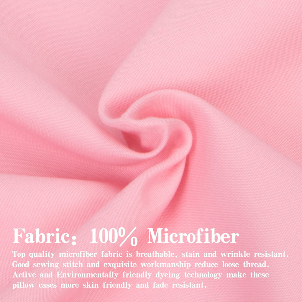 Cooling Sateen Microfiber Bed Sheets Set - 1800 Series Soft Sheet Set- 3 Piece - Twin XL - Pink - Premium Ultra-Soft Pillowcase Pair for Sleeping Detail