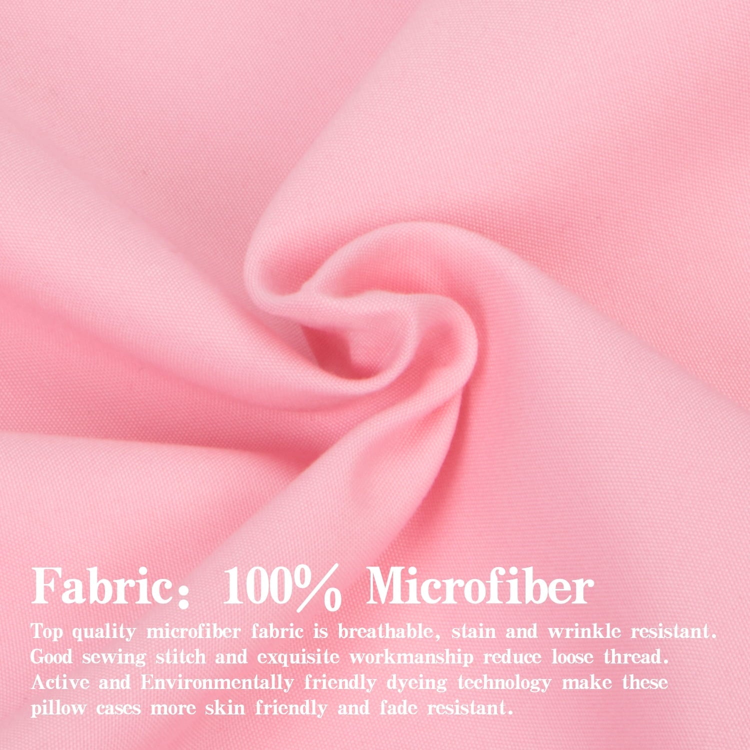 Cooling Sateen Microfiber Bed Sheets Set - 1800 Series Soft Sheet Set- 3 Piece - Twin XL - Pink - Premium Ultra-Soft Pillowcase Pair for Sleeping Detail