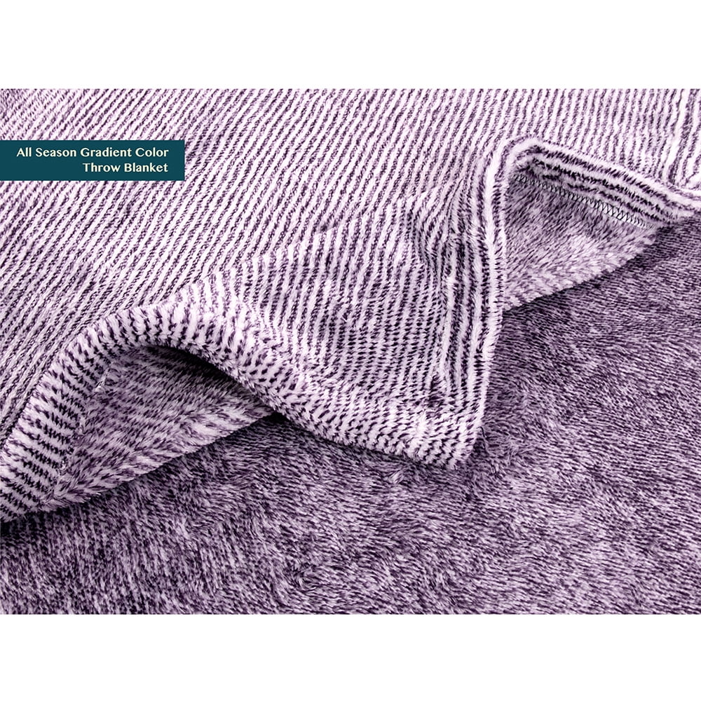 Cozy Fleece Flannel Fleece Ombre Throw Blanket for Couch | Super Soft Cozy Microfiber Couch Blanket | Gradient Decorative Accent ... - Lightweight Plush Warm Blanket for All Seasons Detail
