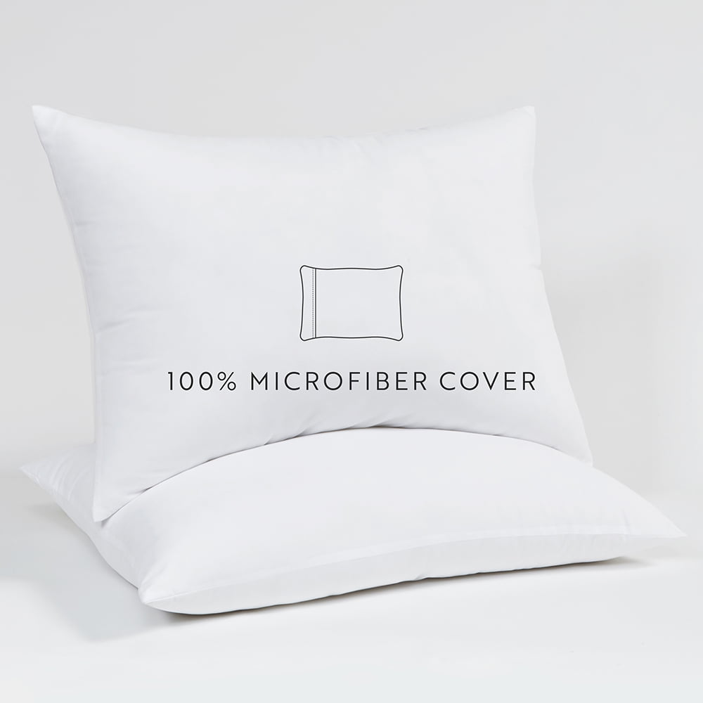 Fluffy Shredded Plush Bed Pillows 2-Pack For All Sleep Styles - Back, Side and Stomach Sleepers - in King Size - Decorative Throw Pillow Cushion for Sofa & Bed Detail